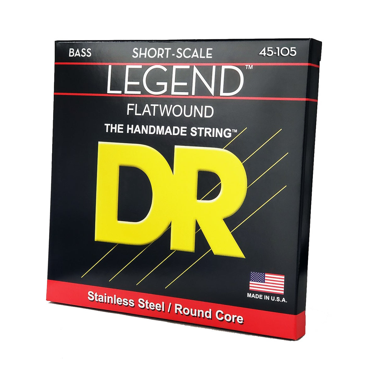 Bao bì dây DR Legend Flatwound SFL-45 45-105 chụp nghiêng
