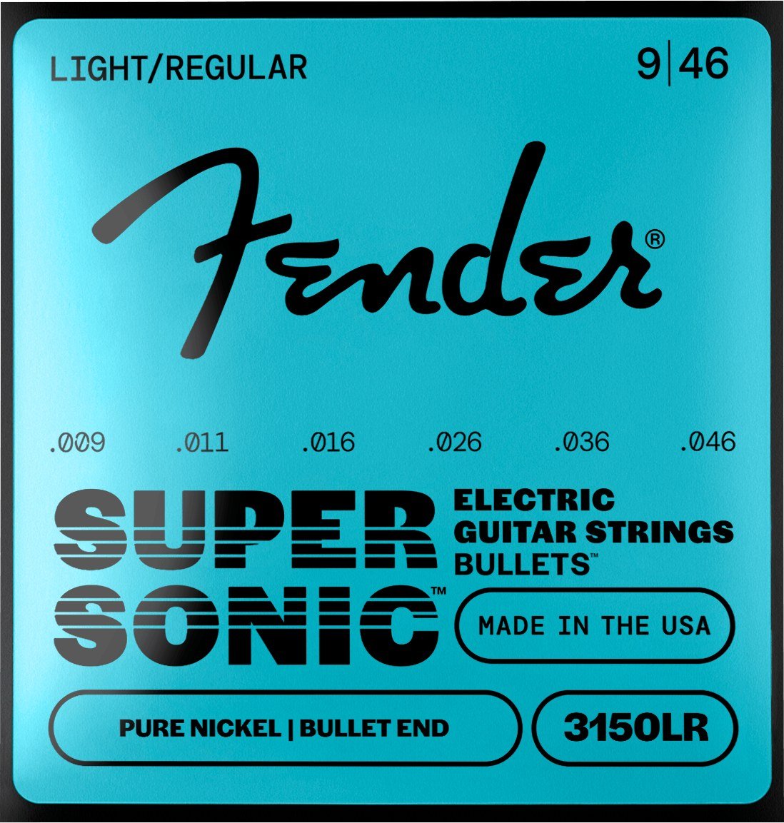 Fender SuperSonic Bullets 3150LR – cỡ 9-46 Light/Regular, cùng dòng SuperSonic Bullets 3150 với 3150R