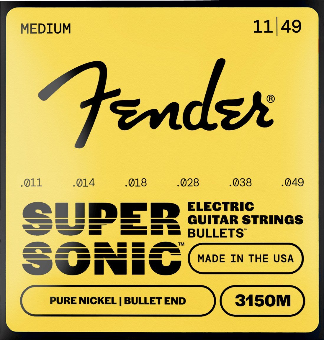 Fender SuperSonic Bullets 3150M – cỡ 11-49 Medium, cùng dòng SuperSonic Bullets 3150 với 3150R