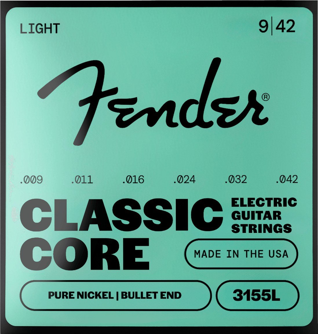 Fender Classic Core Bullets 3155L – cỡ 9-42 Light, cùng dòng Classic Core Bullets 3155 với 3155R