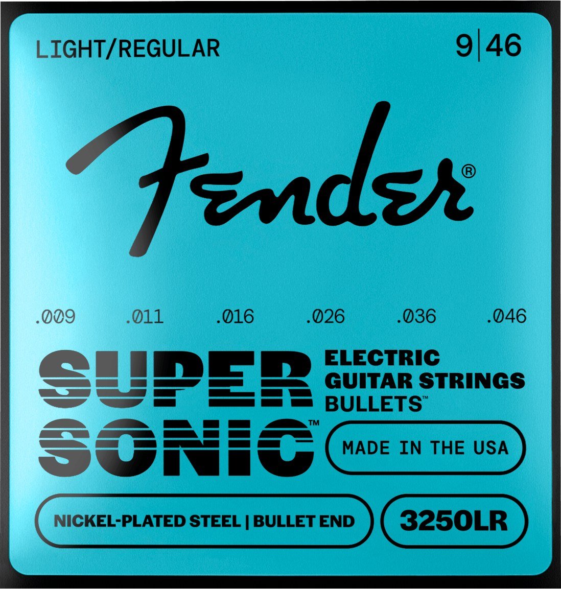 Fender SuperSonic Bullets 3250LR – cỡ 9-46 Light/Regular, cùng dòng SuperSonic Bullets 3250 với 3250R