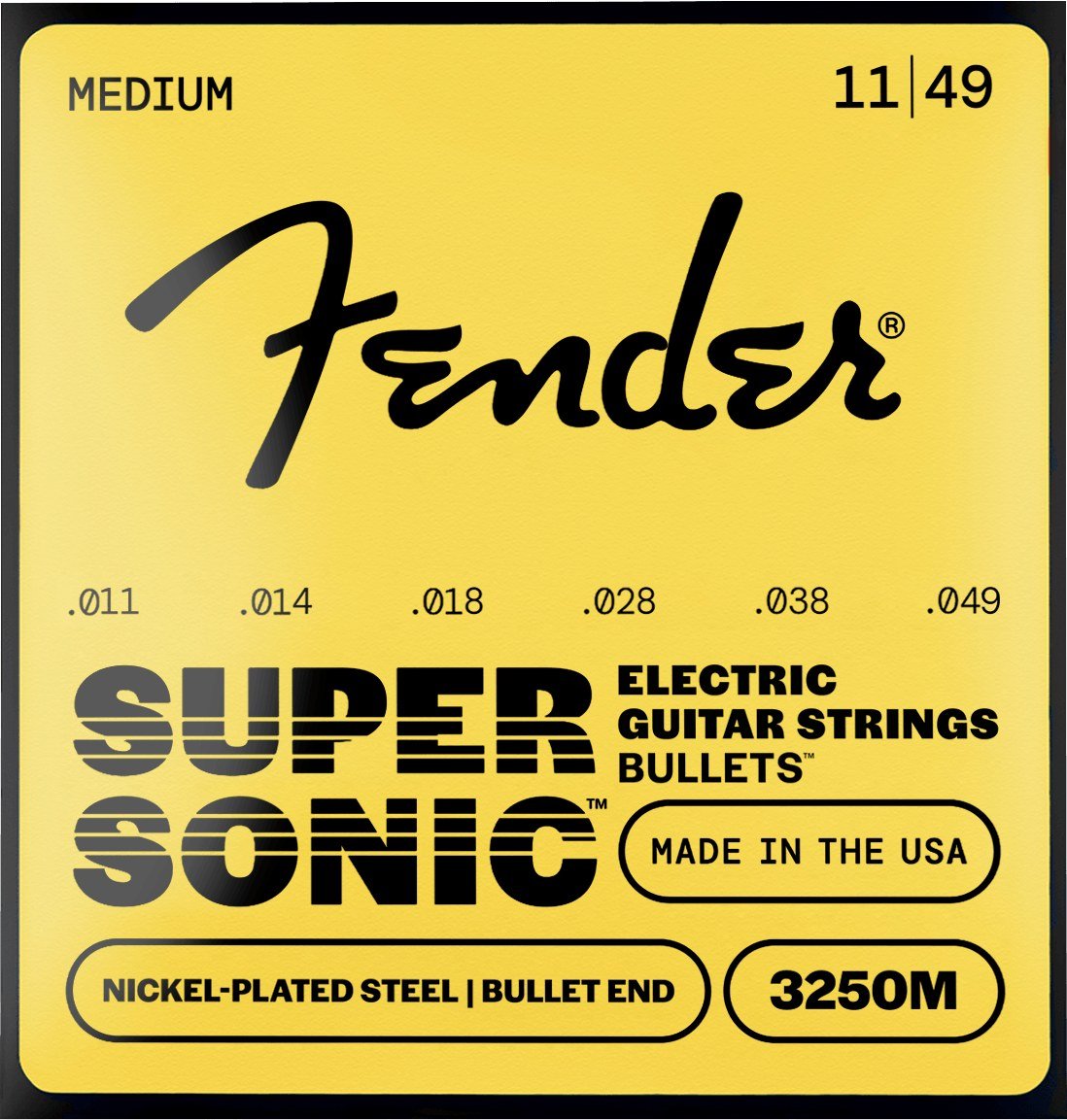 Fender SuperSonic Bullets 3250M – cỡ 11-49 Medium, cùng dòng SuperSonic Bullets 3250 với 3250R