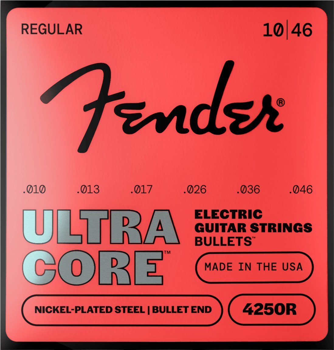 Fender UltraCore Bullets 4250R – cỡ 10-46 Regular, cùng dòng UltraCore Bullets 4250 với 4250L