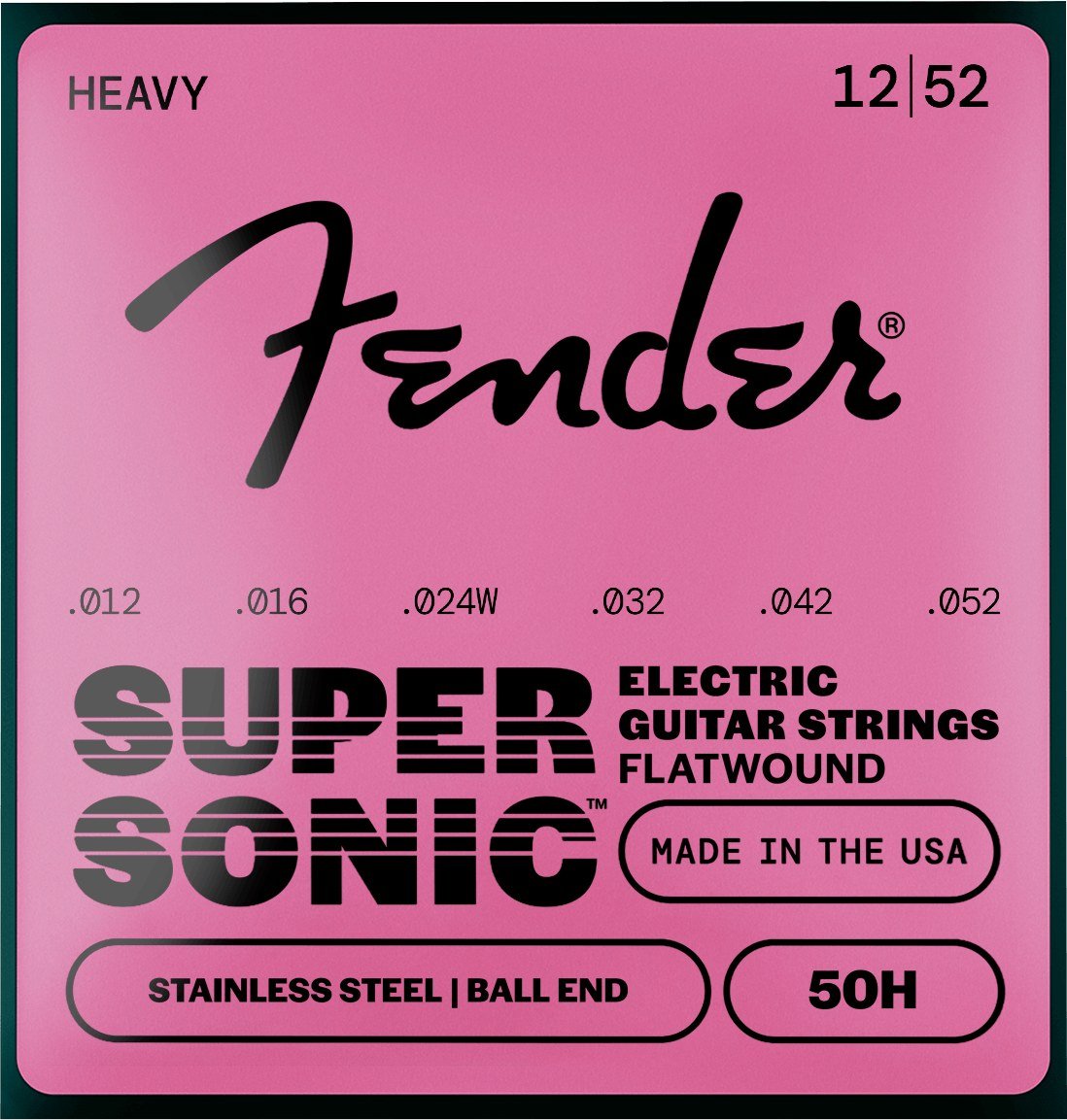 Fender SuperSonic 50H – cỡ 12-52 Heavy, cùng dòng SuperSonic 50 Flatwound với 50M