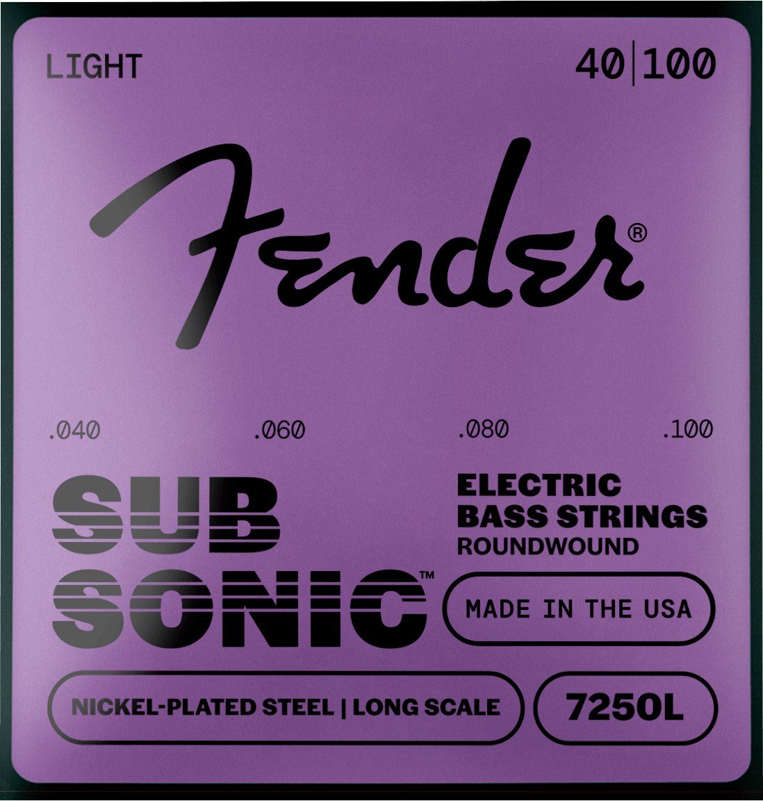 Fender SubSonic 7250L – cỡ 40-100 Light, cùng dòng SubSonic 7250 với 7250HM