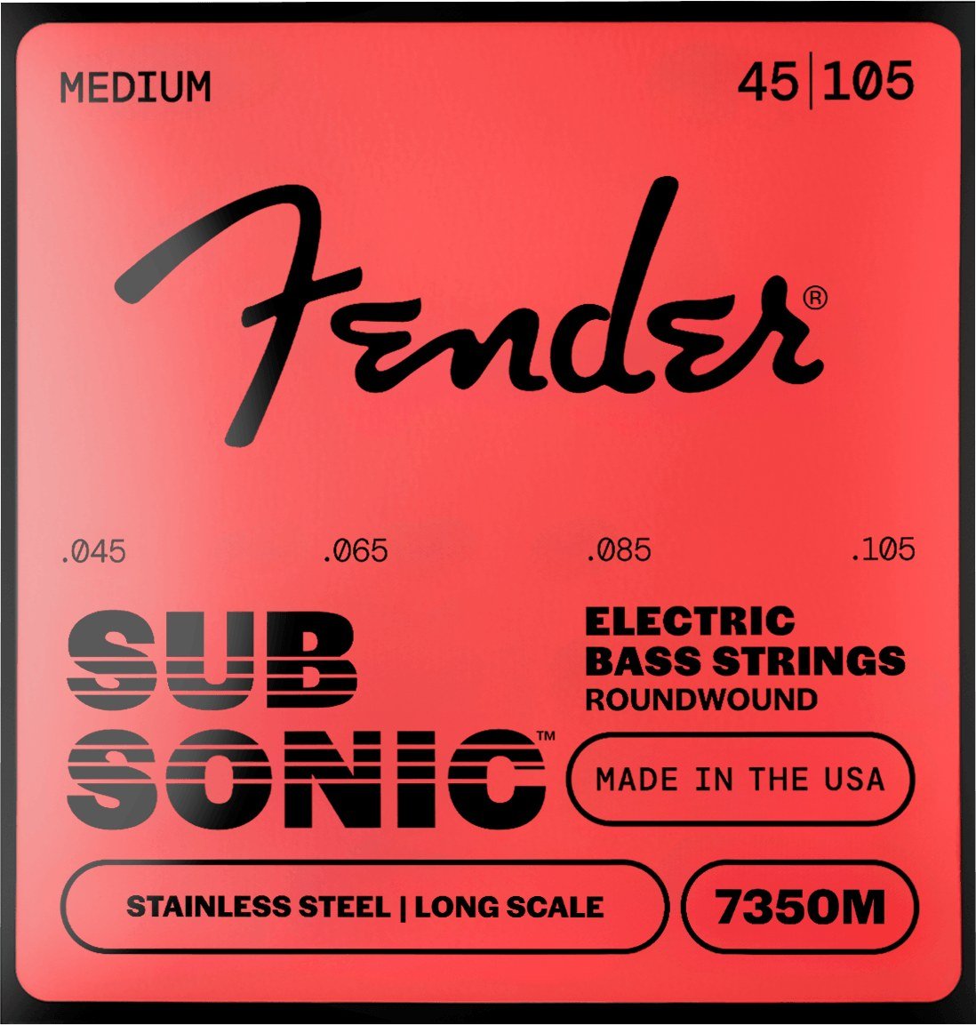 Fender SubSonic 7350M – cỡ 45-105 Medium, cùng dòng SubSonic 7350 với 7350ML