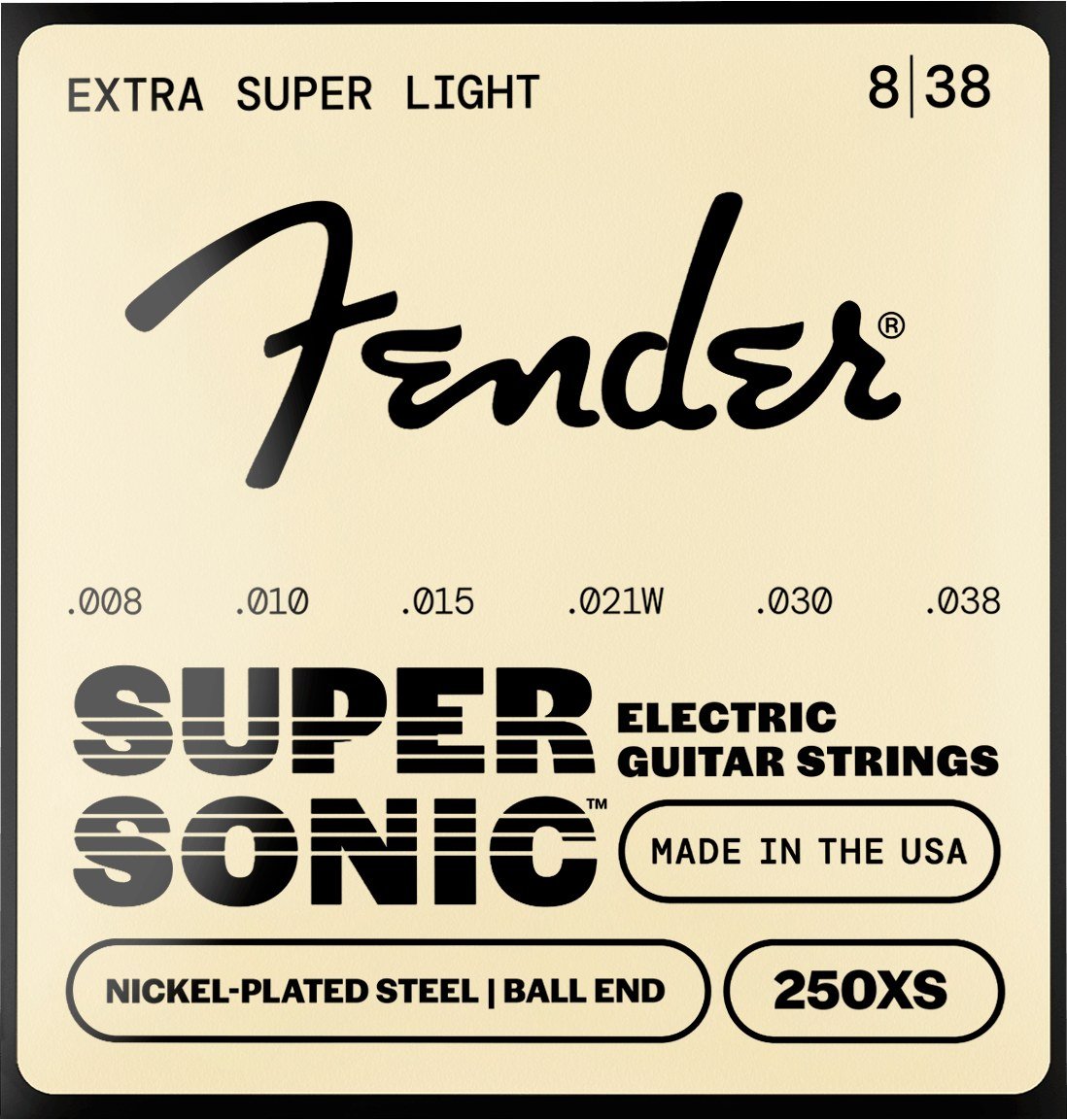 Fender SuperSonic 250XS 8-38 – bộ dây liên quan để so sánh với Yngwie Malmsteen