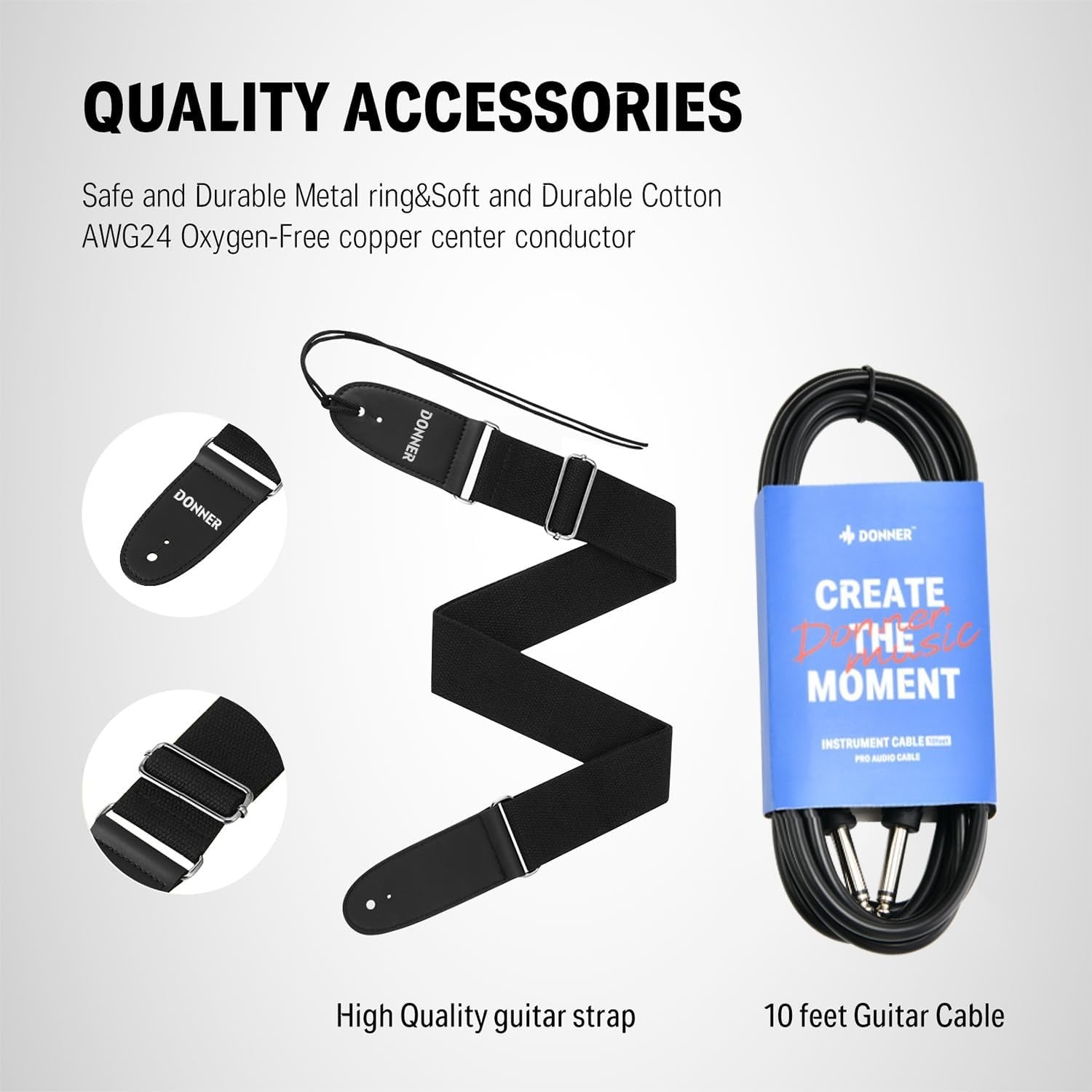 Đàn Guitar Điện Donner DTC-100, Jazz Electric Guitar, TL Thinline F Hole