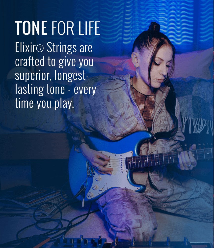 Người chơi guitar điện dùng dây Elixir – Tone for life