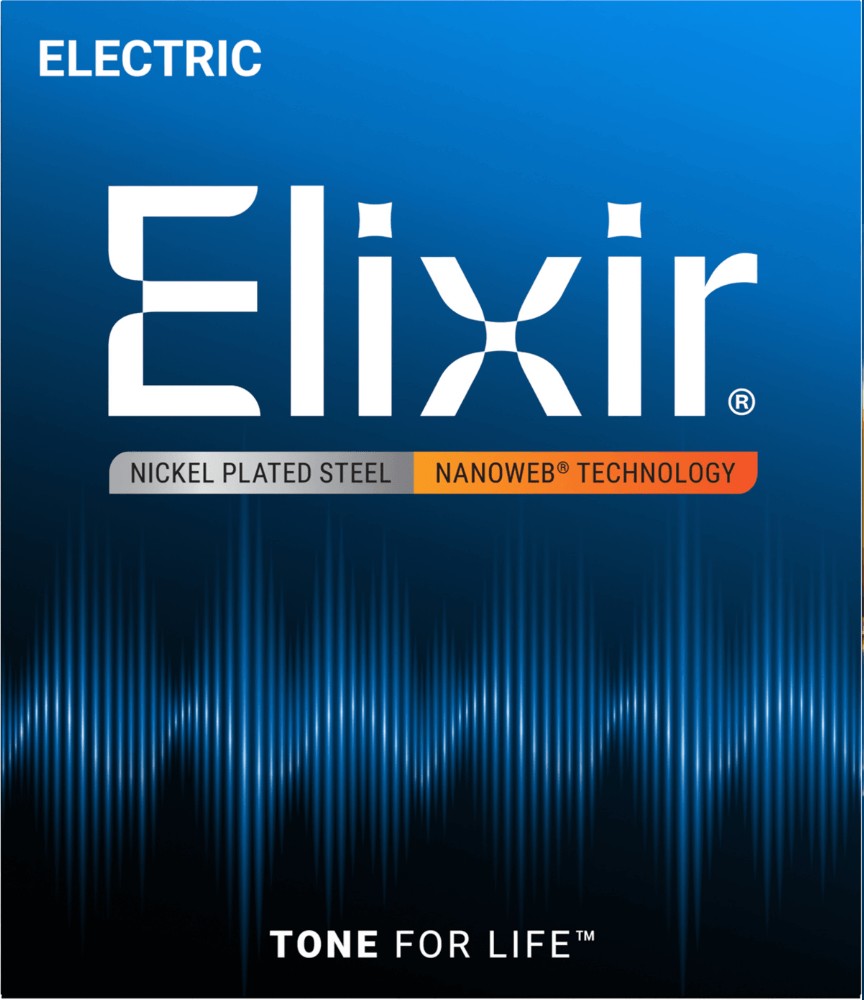 Bao bì dây guitar điện Elixir Nanoweb – mặt trước