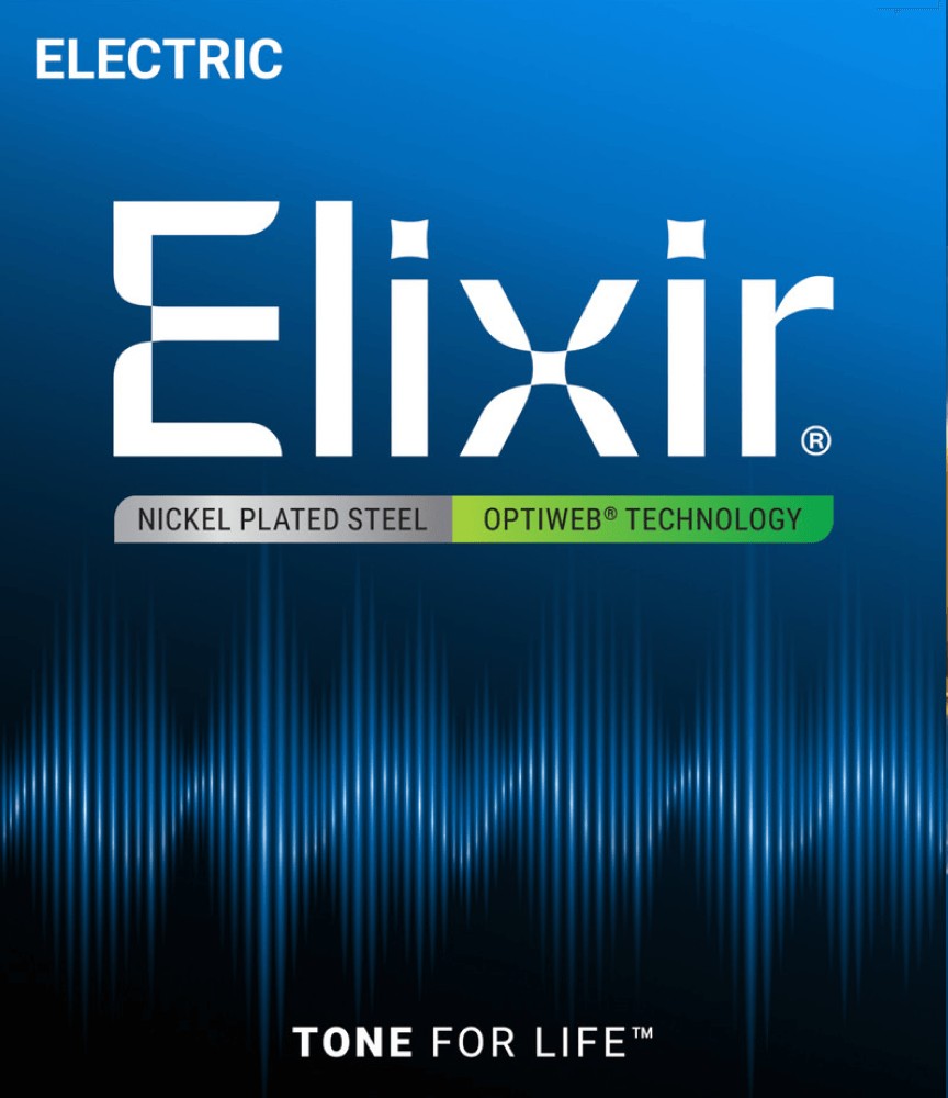 Bao bì dây guitar điện Elixir Optiweb – mặt trước