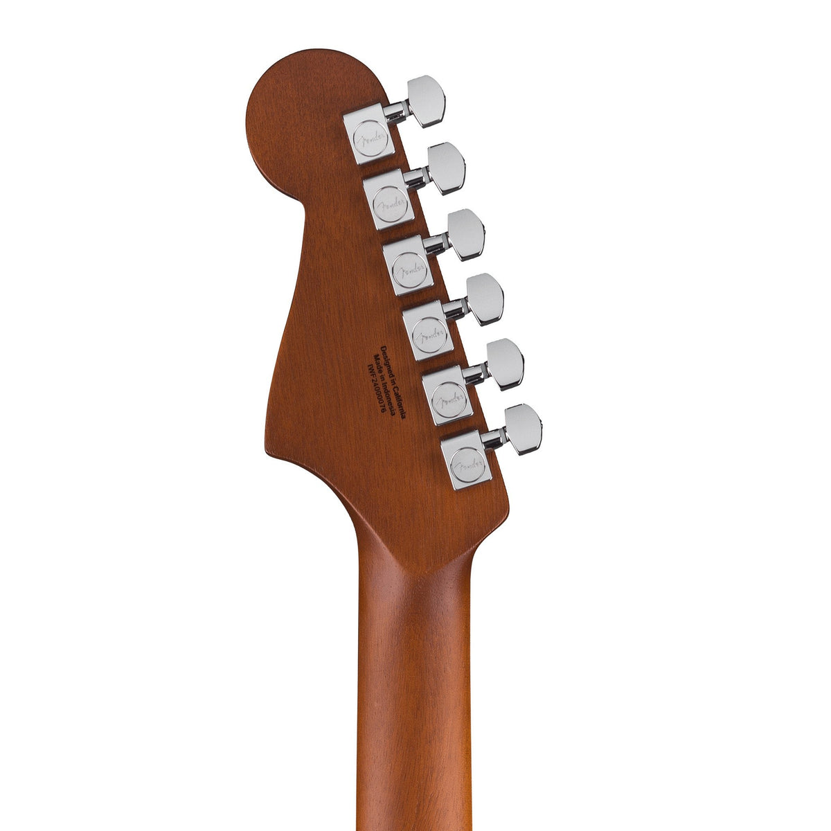 Đàn Guitar Điện Fender Acoustasonic Standard Jazzmaster màu Honey Burst – đầu đàn mặt sau