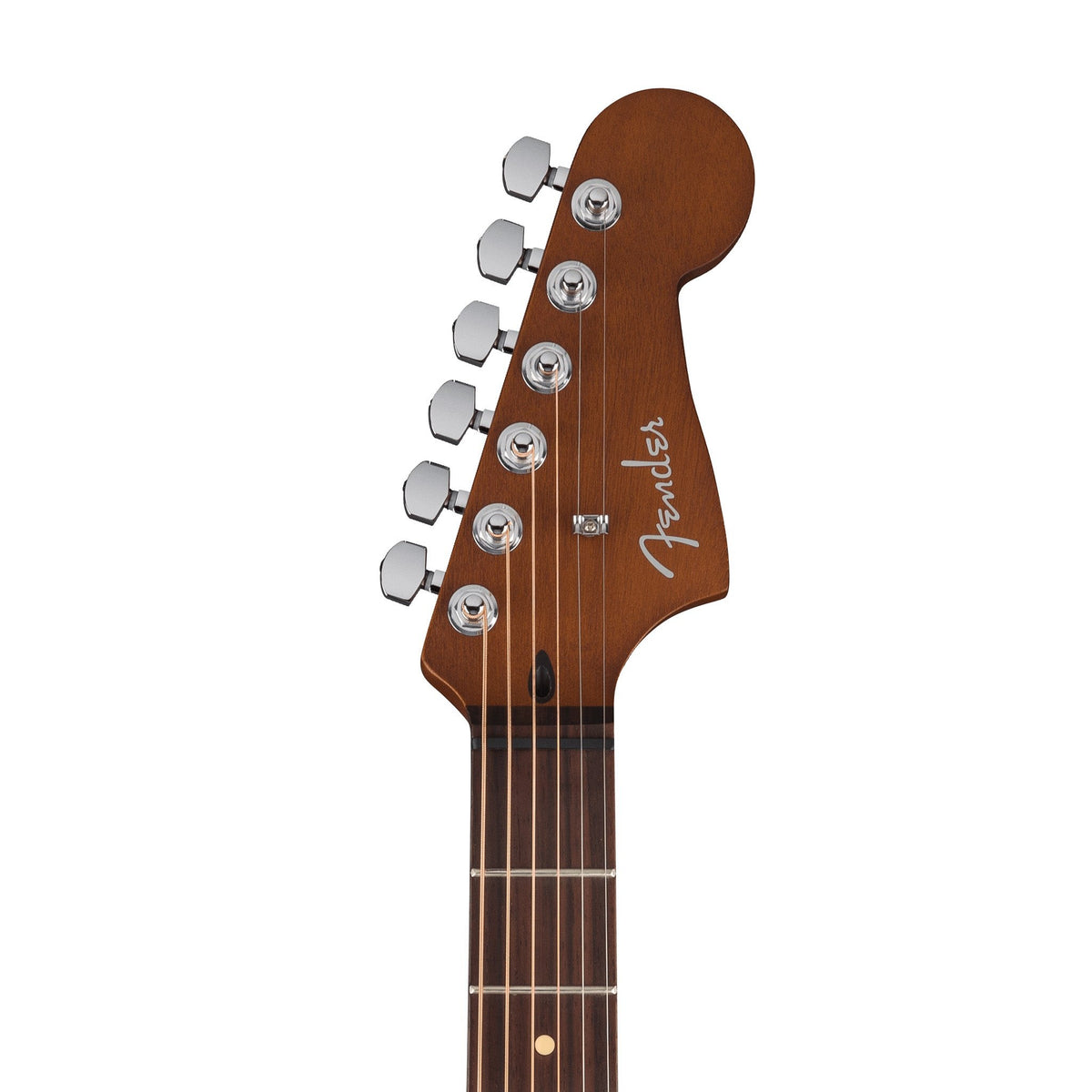 Đàn Guitar Điện Fender Acoustasonic Standard Jazzmaster màu Honey Burst – đầu đàn mặt trước