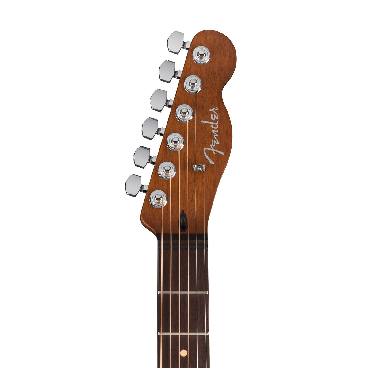 Đàn Guitar Điện Fender Acoustasonic Standard Telecaster màu Black – đầu đàn mặt trước