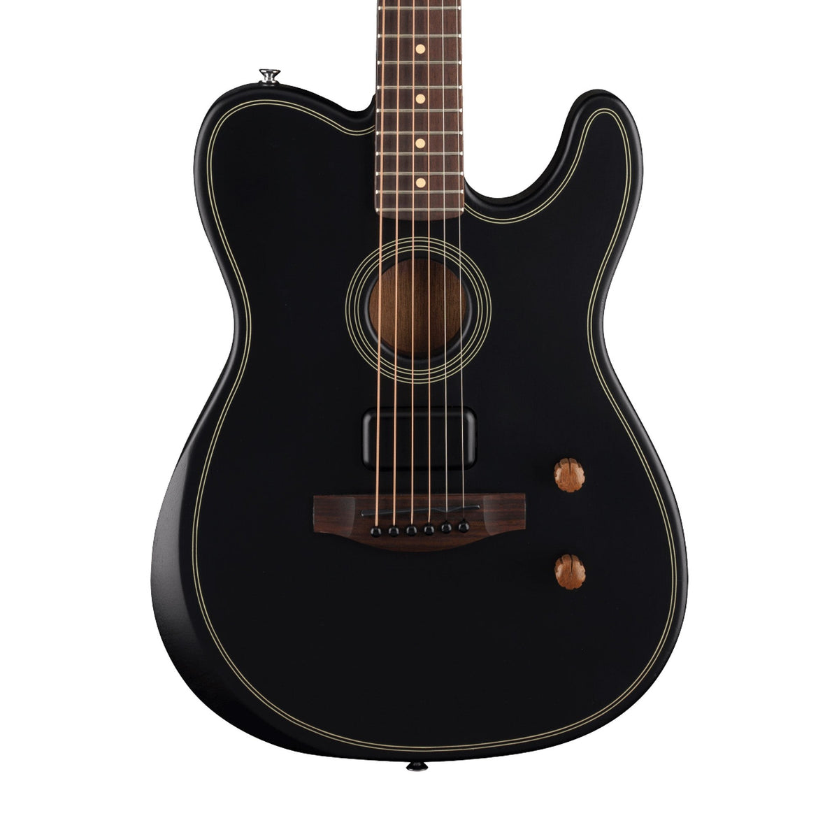 Đàn Guitar Điện Fender Acoustasonic Standard Telecaster màu Black – thân đàn mặt trước
