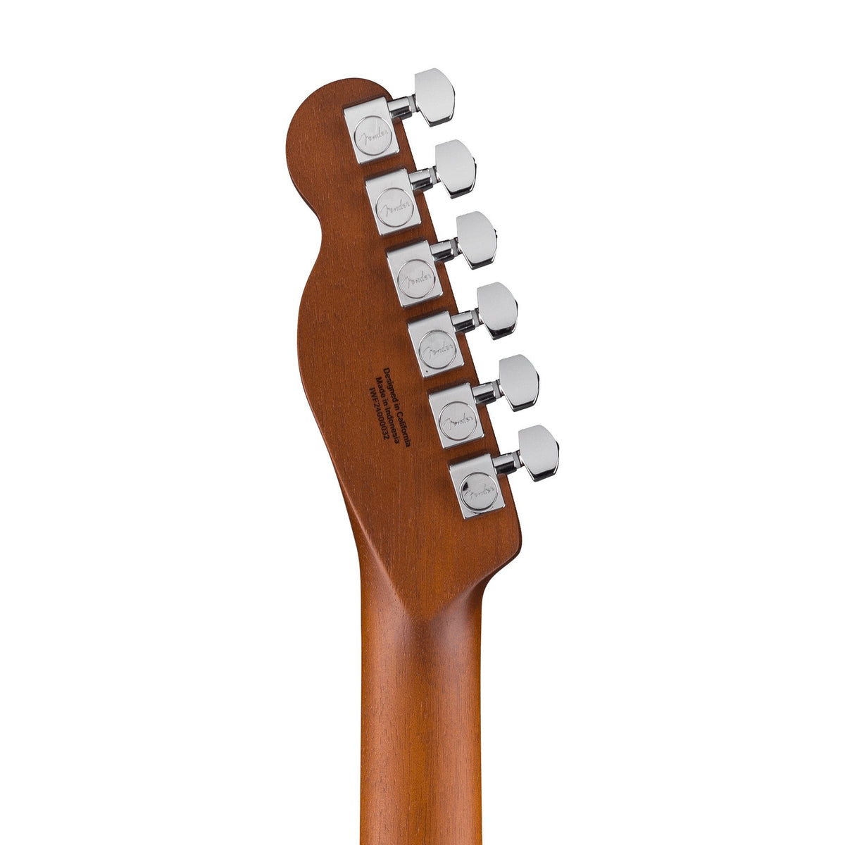 Đàn Guitar Điện Fender Acoustasonic Standard Telecaster màu Honey Burst – đầu đàn mặt sau