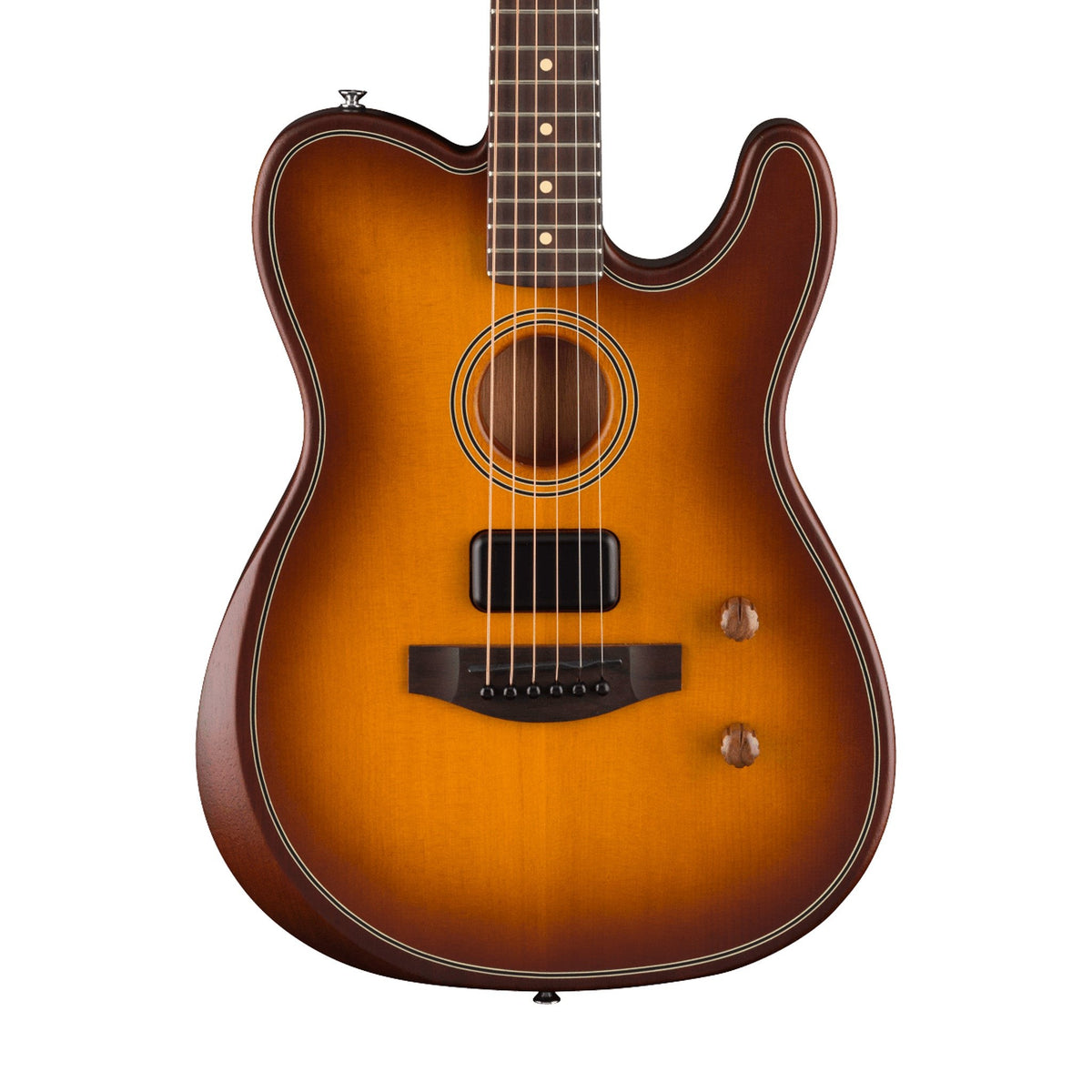 Đàn Guitar Điện Fender Acoustasonic Standard Telecaster màu Honey Burst – thân đàn mặt trước