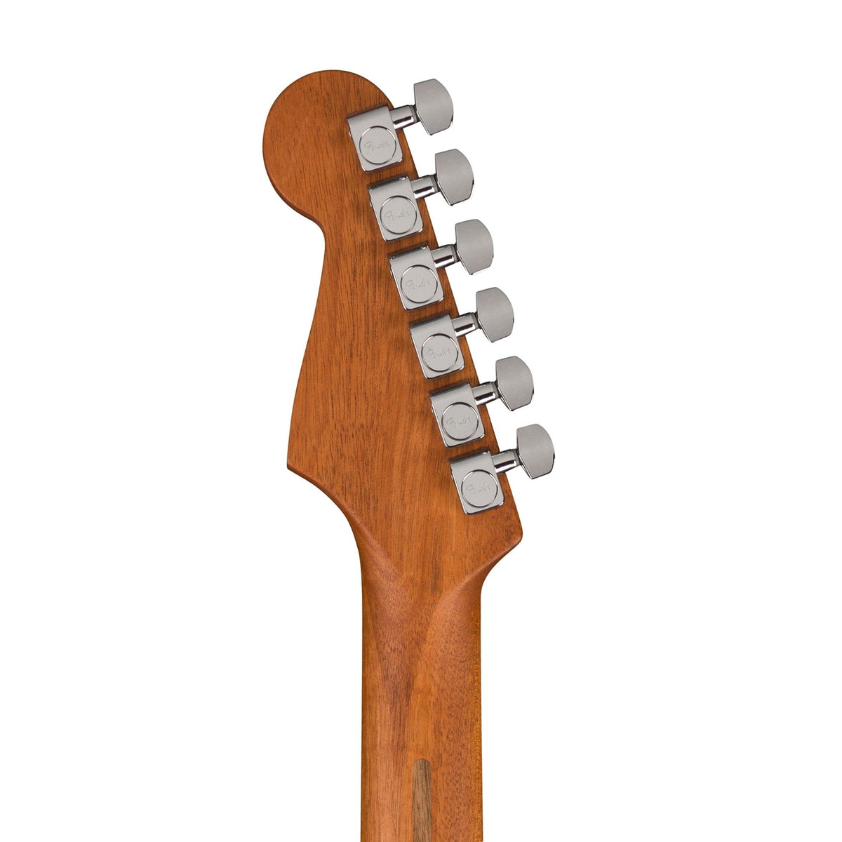 Đàn Guitar Điện Fender American Acoustasonic Jazzmaster All-Mahogany màu Bourbon Burst – đầu đàn mặt sau