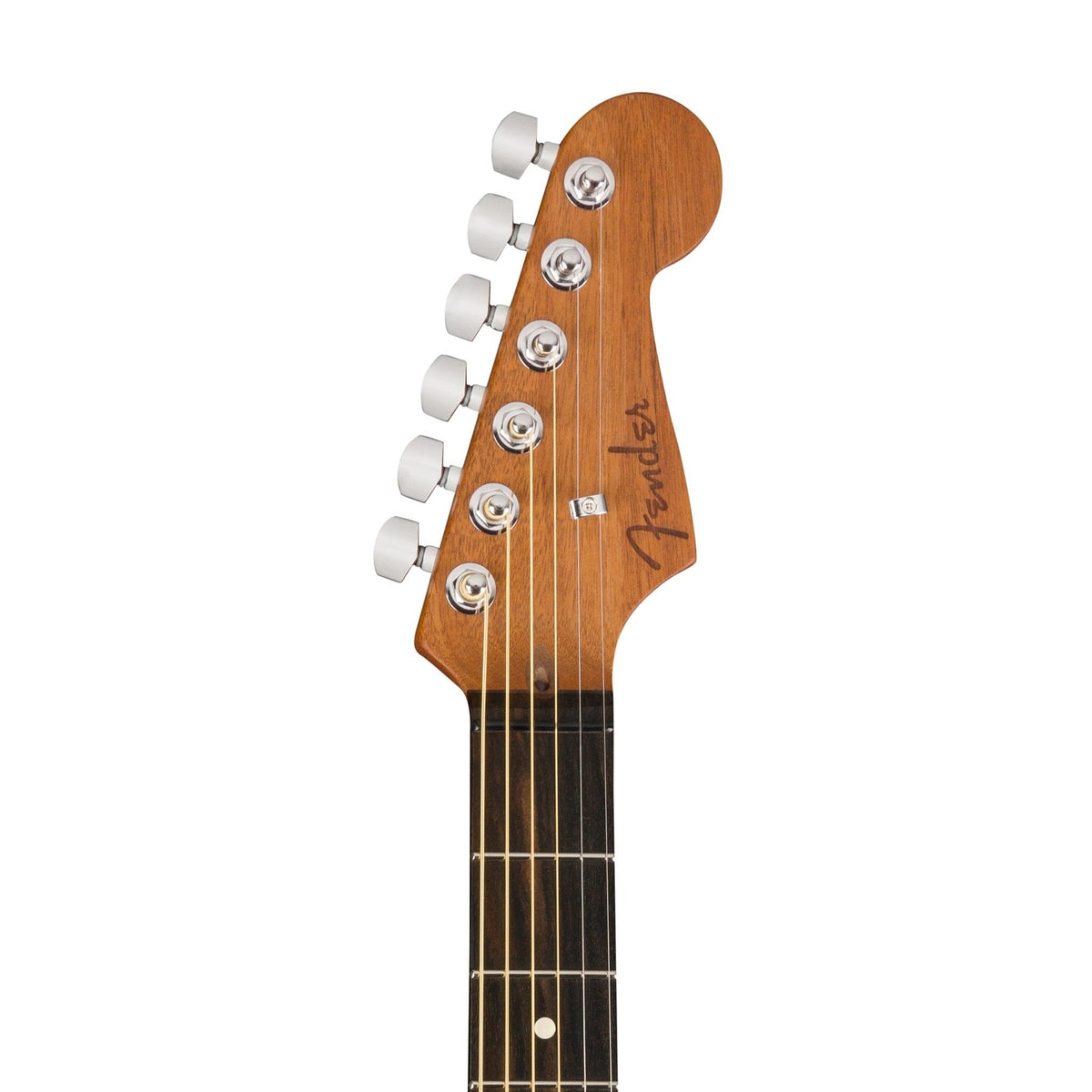 Đàn Guitar Điện Fender American Acoustasonic Jazzmaster All-Mahogany màu Bourbon Burst – đầu đàn mặt trước