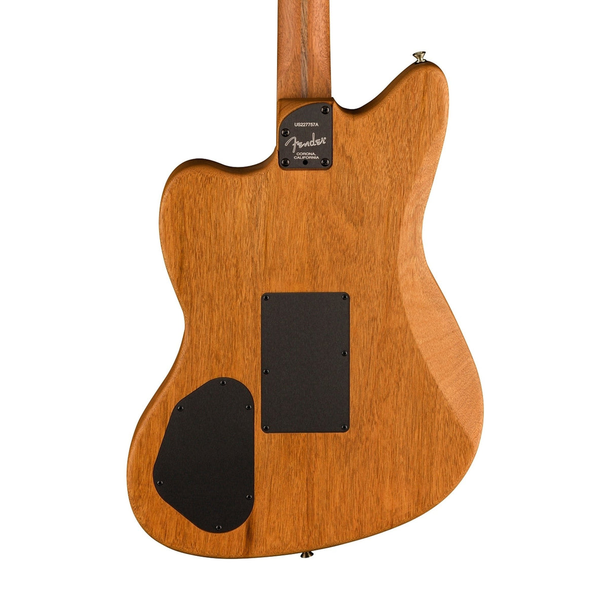 Đàn Guitar Điện Fender American Acoustasonic Jazzmaster All-Mahogany màu Bourbon Burst – thân đàn mặt sau