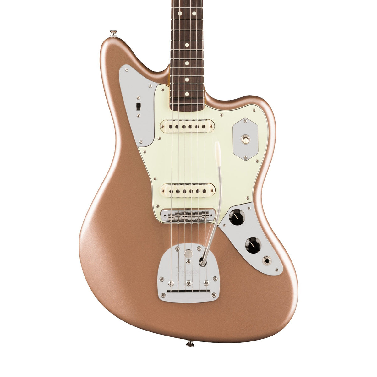 Đàn Guitar Điện Fender American Professional Classic Jaguar màu Faded Firemist Gold – thân đàn mặt trước