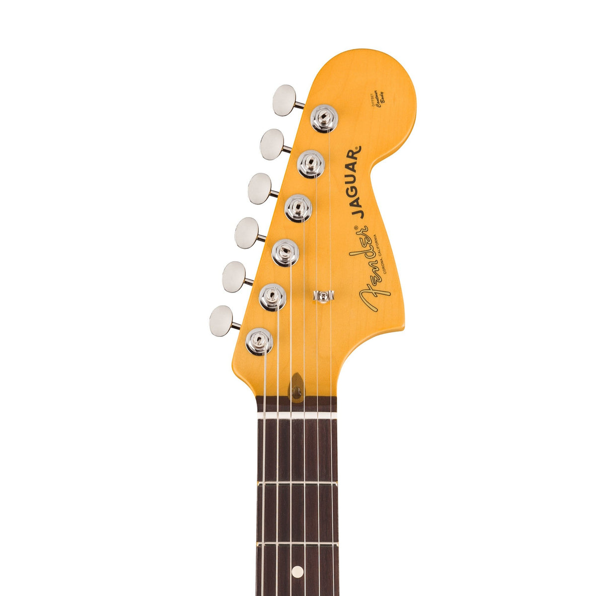 Đàn Guitar Điện Fender American Professional Classic Jaguar màu Faded Sherwood Green Metallic – đầu đàn mặt trước