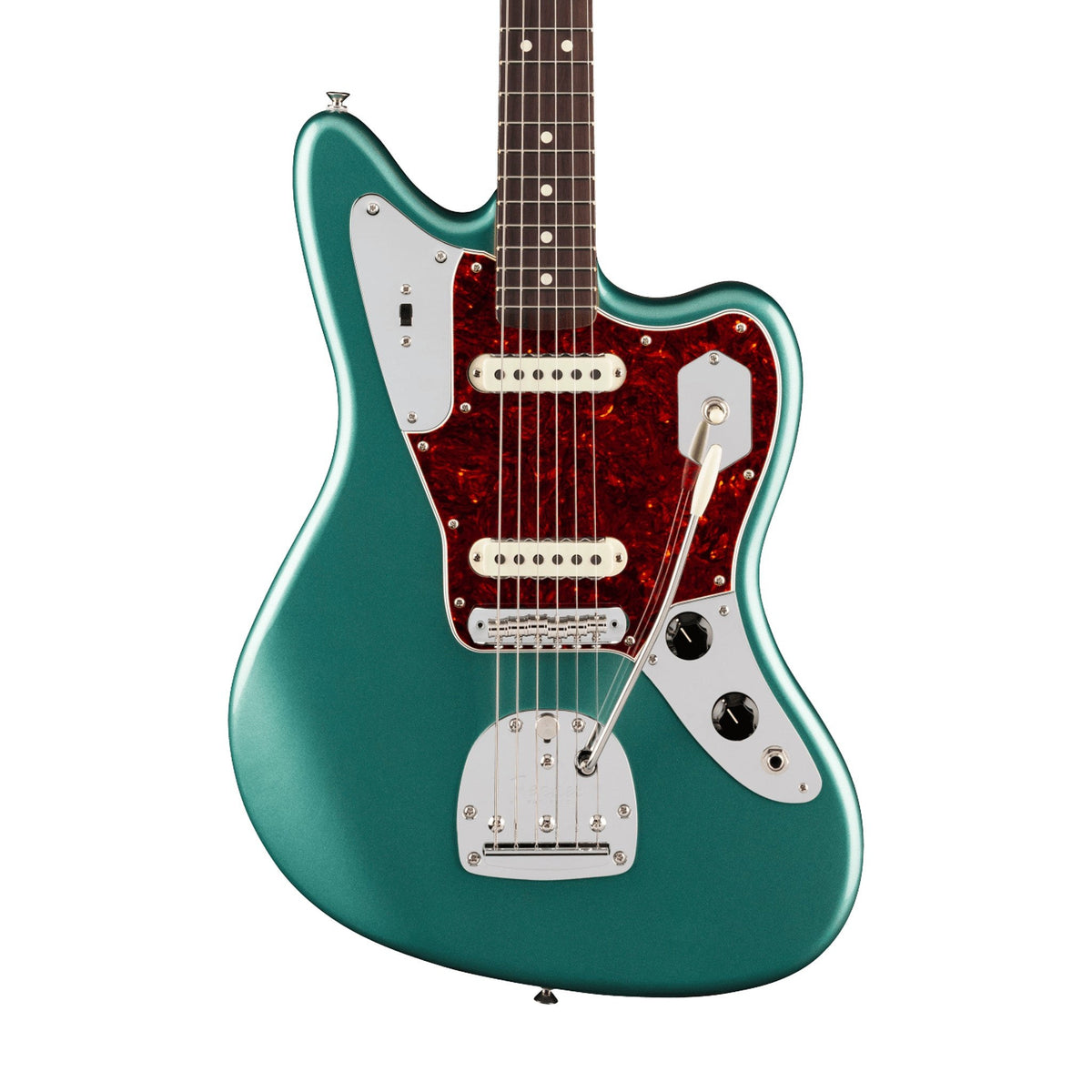 Đàn Guitar Điện Fender American Professional Classic Jaguar màu Faded Sherwood Green Metallic – thân đàn mặt trước