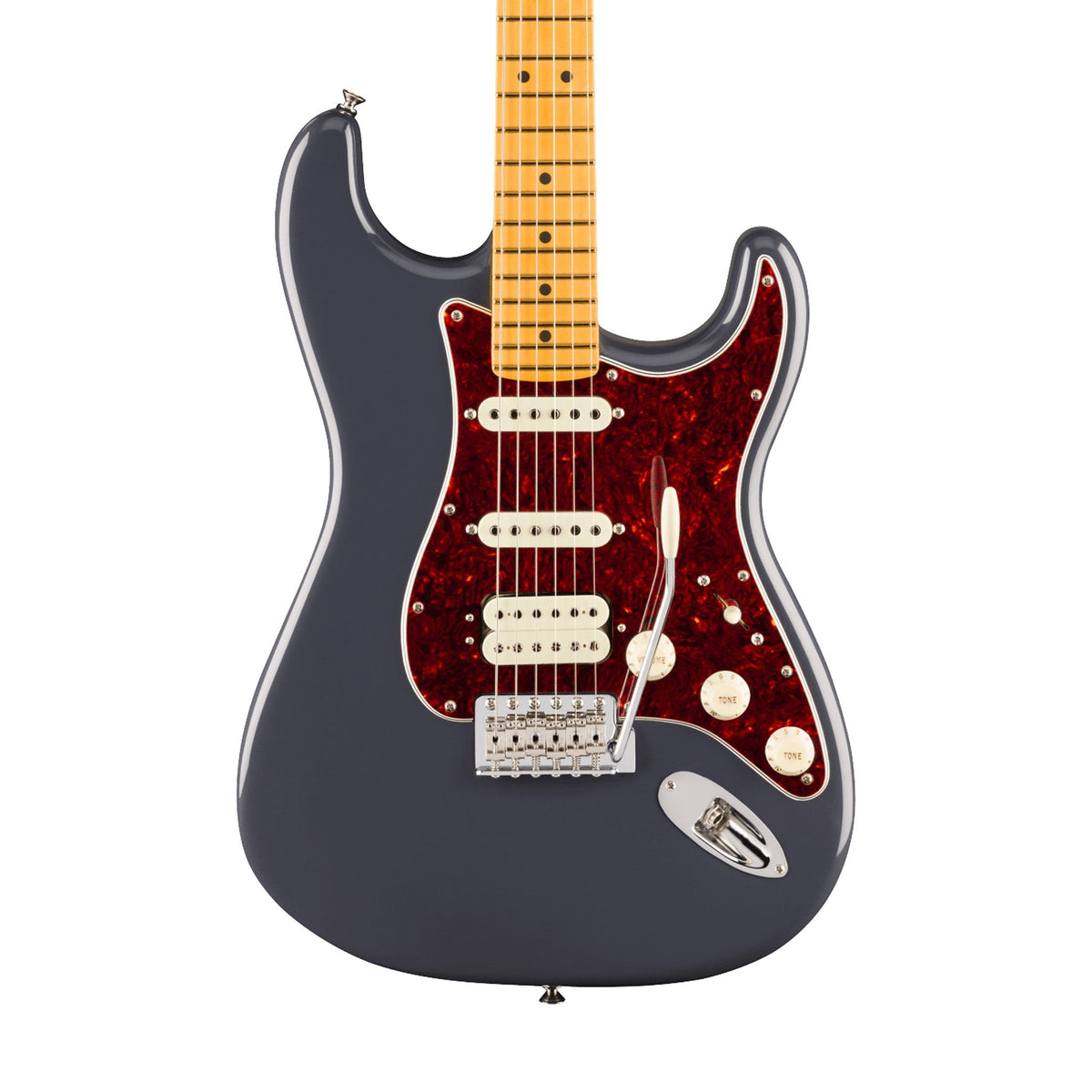 Đàn Guitar Điện Fender American Professional Classic Stratocaster HSS màu Faded Black – thân đàn mặt trước