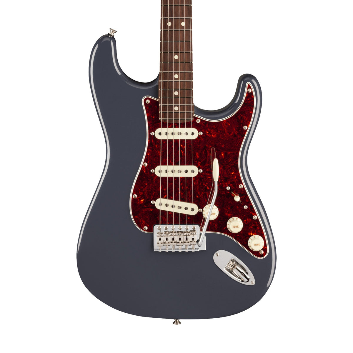 Đàn Guitar Điện Fender American Professional Classic Stratocaster màu Faded Black – thân đàn mặt trước
