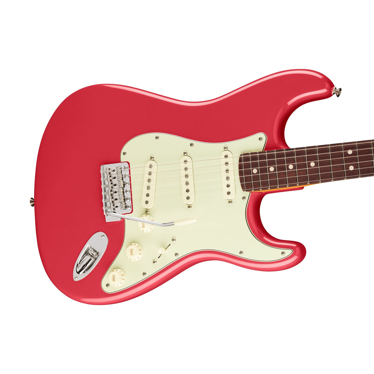 Đàn Guitar Điện Fender American Professional Classic Stratocaster màu Faded Dakota Red – góc nghiêng