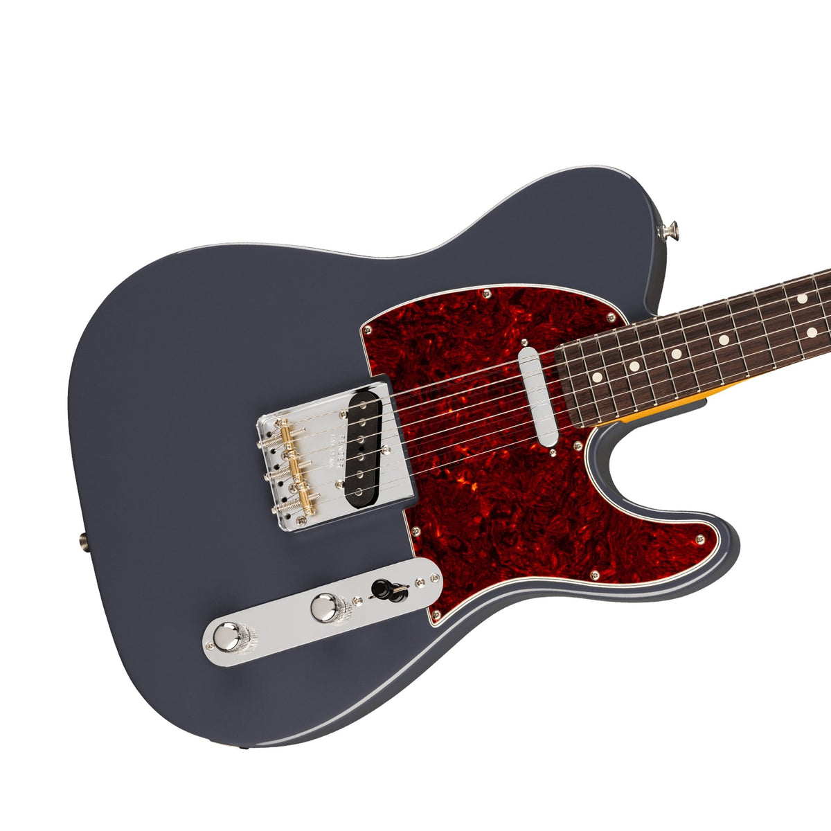 Đàn Guitar Điện Fender American Professional Classic Telecaster màu Faded Black – góc nghiêng