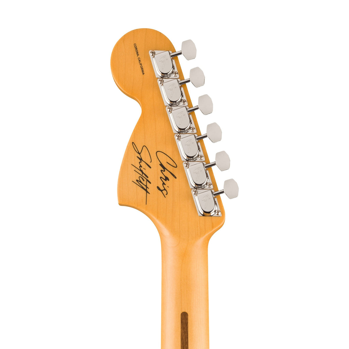 Đàn Guitar Điện Fender Chris Shiflett Cleaver Telecaster Deluxe màu Charcoal Frost Metallic – đầu đàn mặt sau
