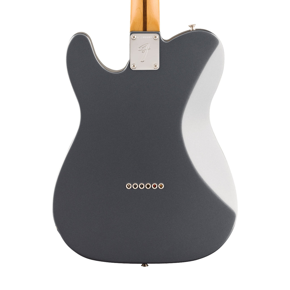Đàn Guitar Điện Fender Chris Shiflett Cleaver Telecaster Deluxe màu Charcoal Frost Metallic – thân đàn mặt sau