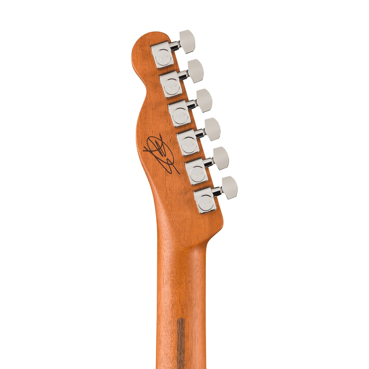 Đàn Guitar Điện Fender FINNEAS Acoustasonic Player Telecaster màu Cappuccino Fade – đầu đàn mặt sau
