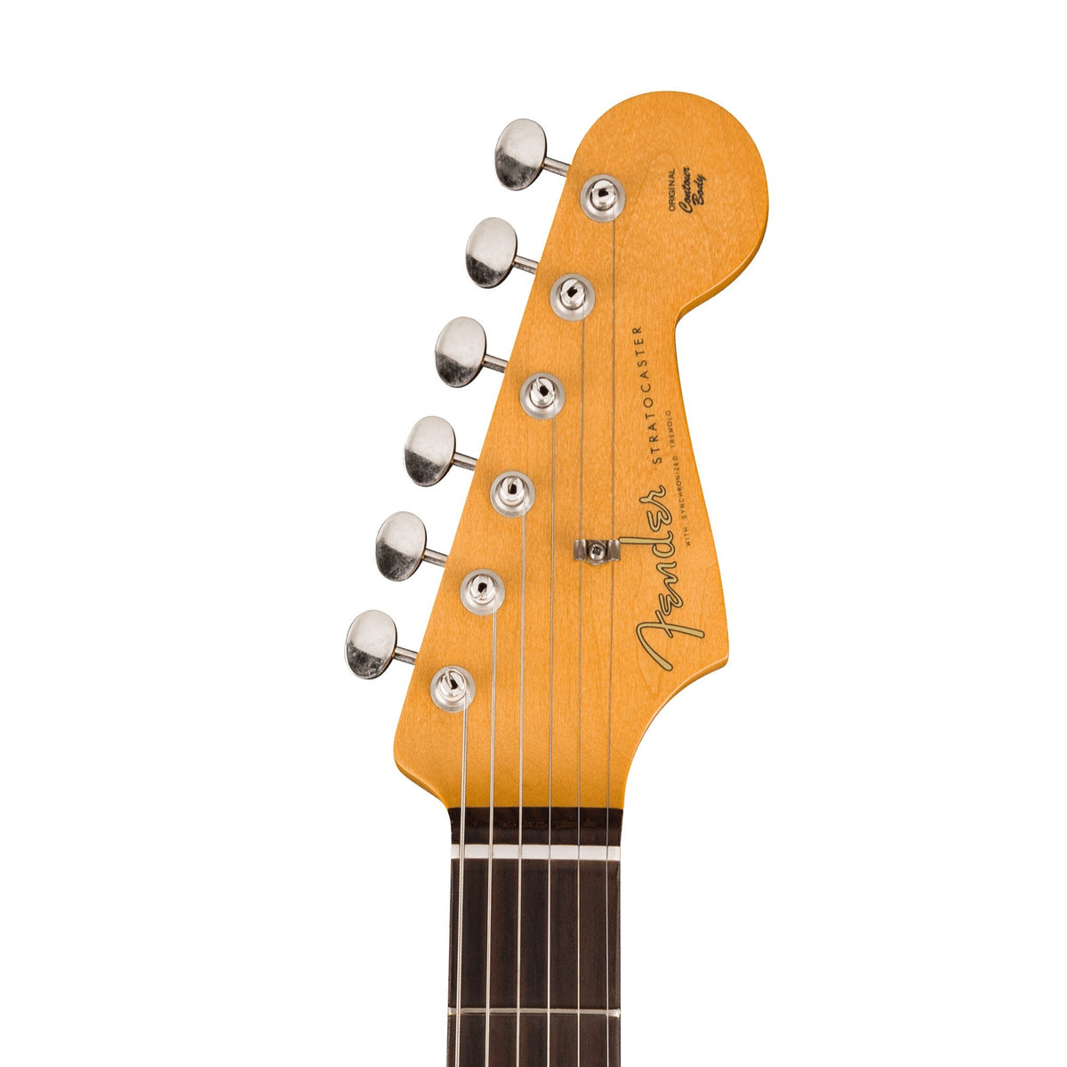 Đàn Guitar Điện Fender Limited Edition Vintera II Road Worn '60s Stratocaster màu Sonic Blue – đầu đàn mặt trước