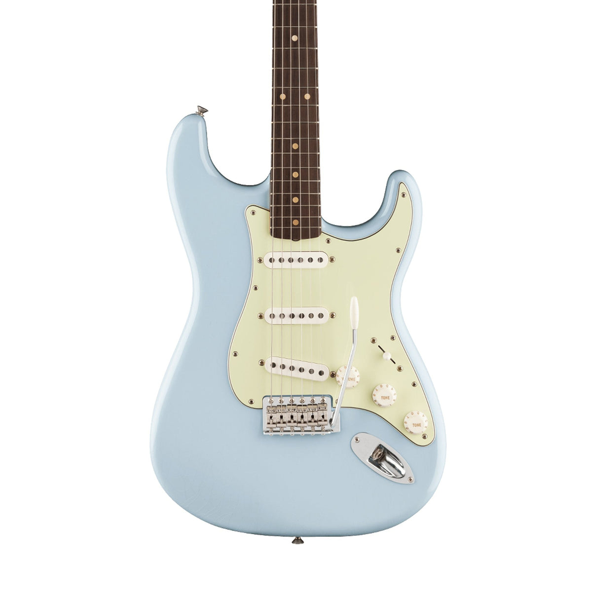 Đàn Guitar Điện Fender Limited Edition Vintera II Road Worn '60s Stratocaster màu Sonic Blue – thân đàn mặt trước