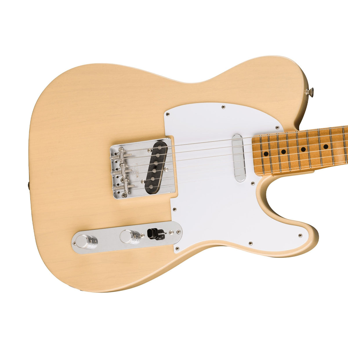 Đàn Guitar Điện Fender Limited Edition Vintera II Road Worn '60s Telecaster màu Blonde – góc nghiêng
