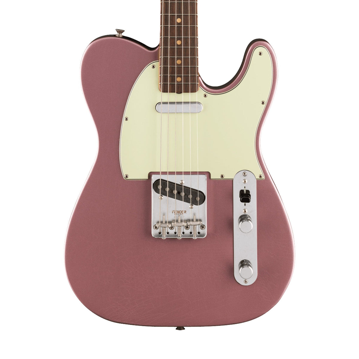 Đàn Guitar Điện Fender Limited Edition Vintera II Road Worn '60s Telecaster màu Burgundy Mist Metallic – thân đàn mặt trước