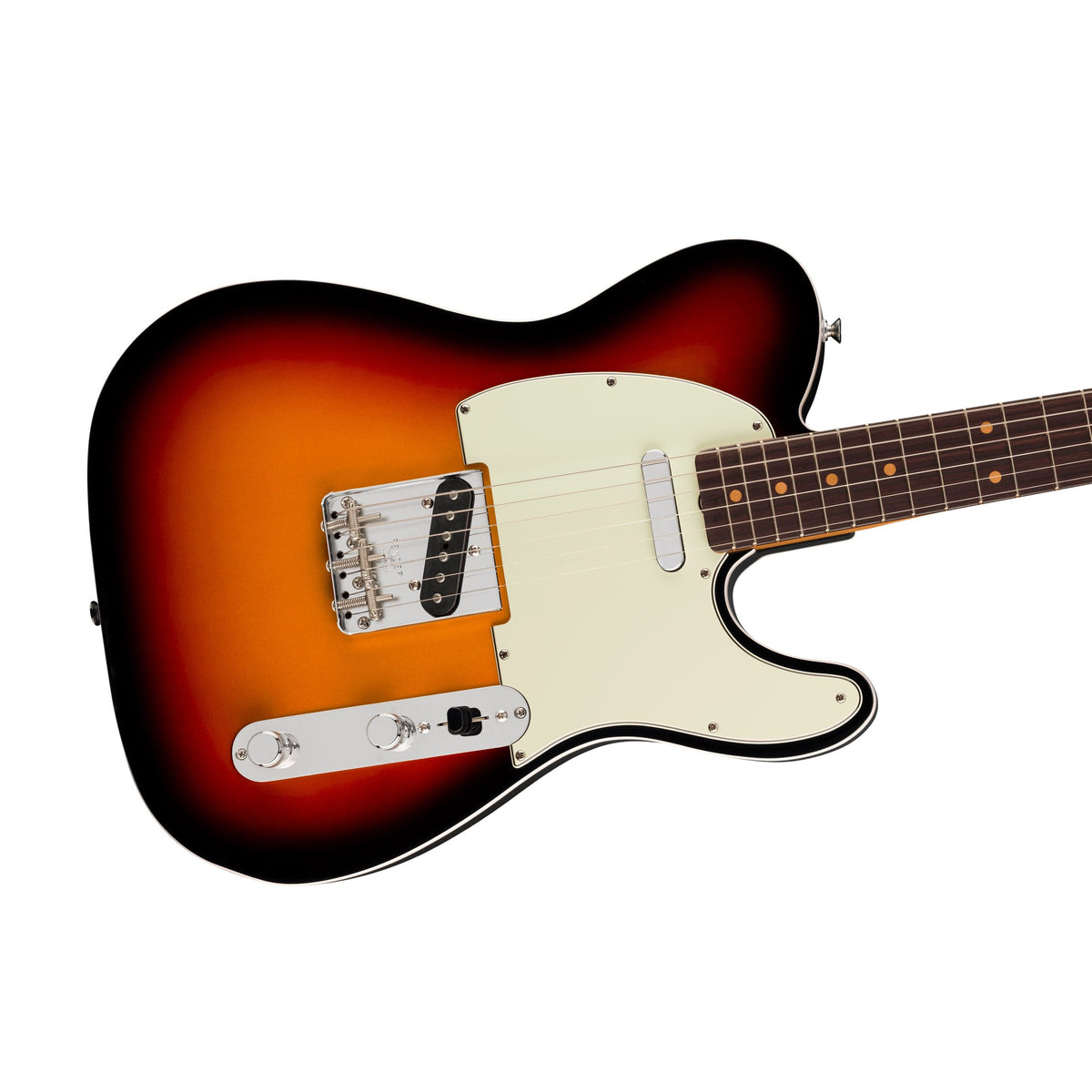 Đàn Guitar Điện Fender Limited Edition Vintera III Early '60s Custom Telecaster màu 3-Color Sunburst – góc nghiêng