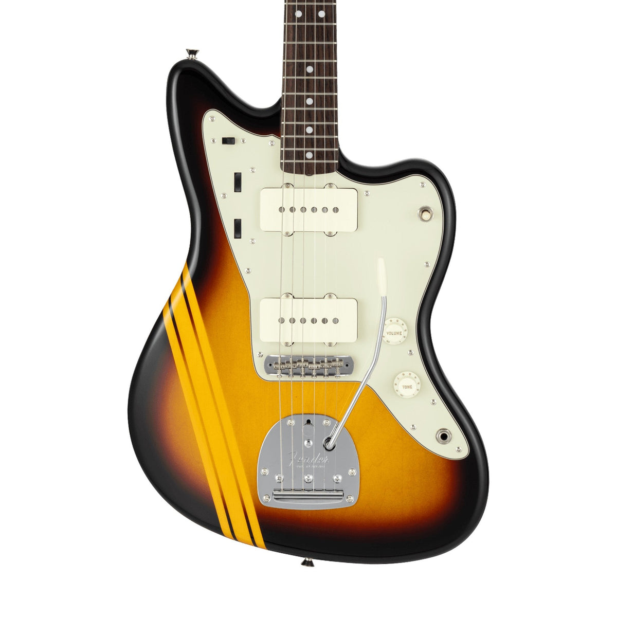 Đàn Guitar Điện Fender Made in Japan Traditional 2025 Collection '60s Jazzmaster màu Competition 3-Color Sunburst / Aged Natural – thân đàn mặt trước