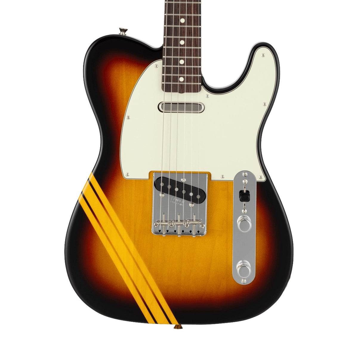 Đàn Guitar Điện Fender Made in Japan Traditional 2025 Collection '60s Telecaster màu Competition 3-Color Sunburst / Aged Natural – thân đàn mặt trước