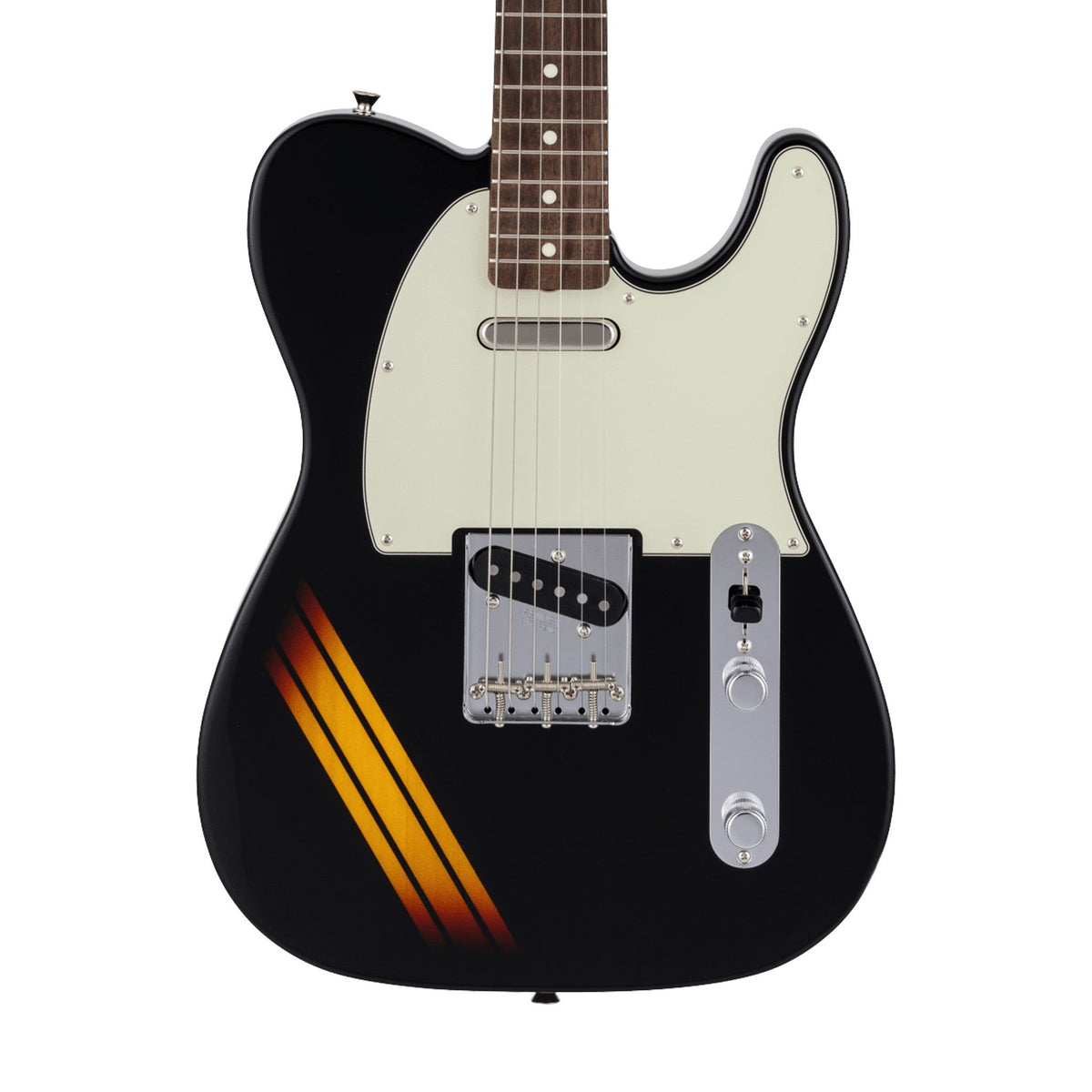 Đàn Guitar Điện Fender Made in Japan Traditional 2025 Collection '60s Telecaster màu Competition Black / 3-Color Sunburst – thân đàn mặt trước