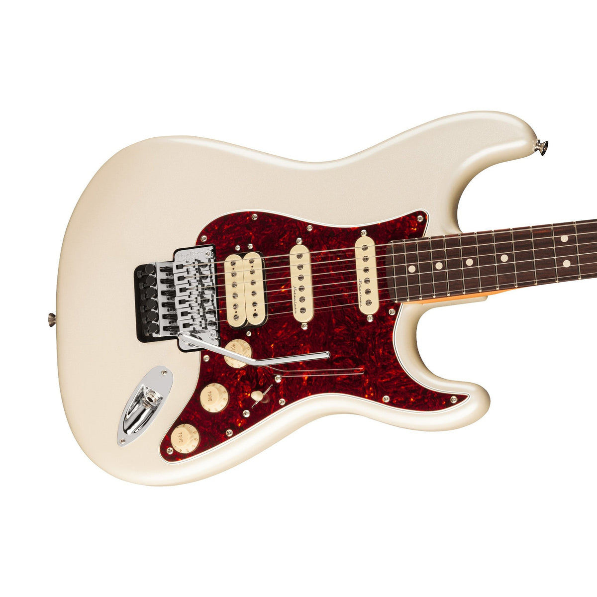 Đàn Guitar Điện Fender Player II Modified Stratocaster HSS Floyd Rose màu Olympic Pearl – góc nghiêng