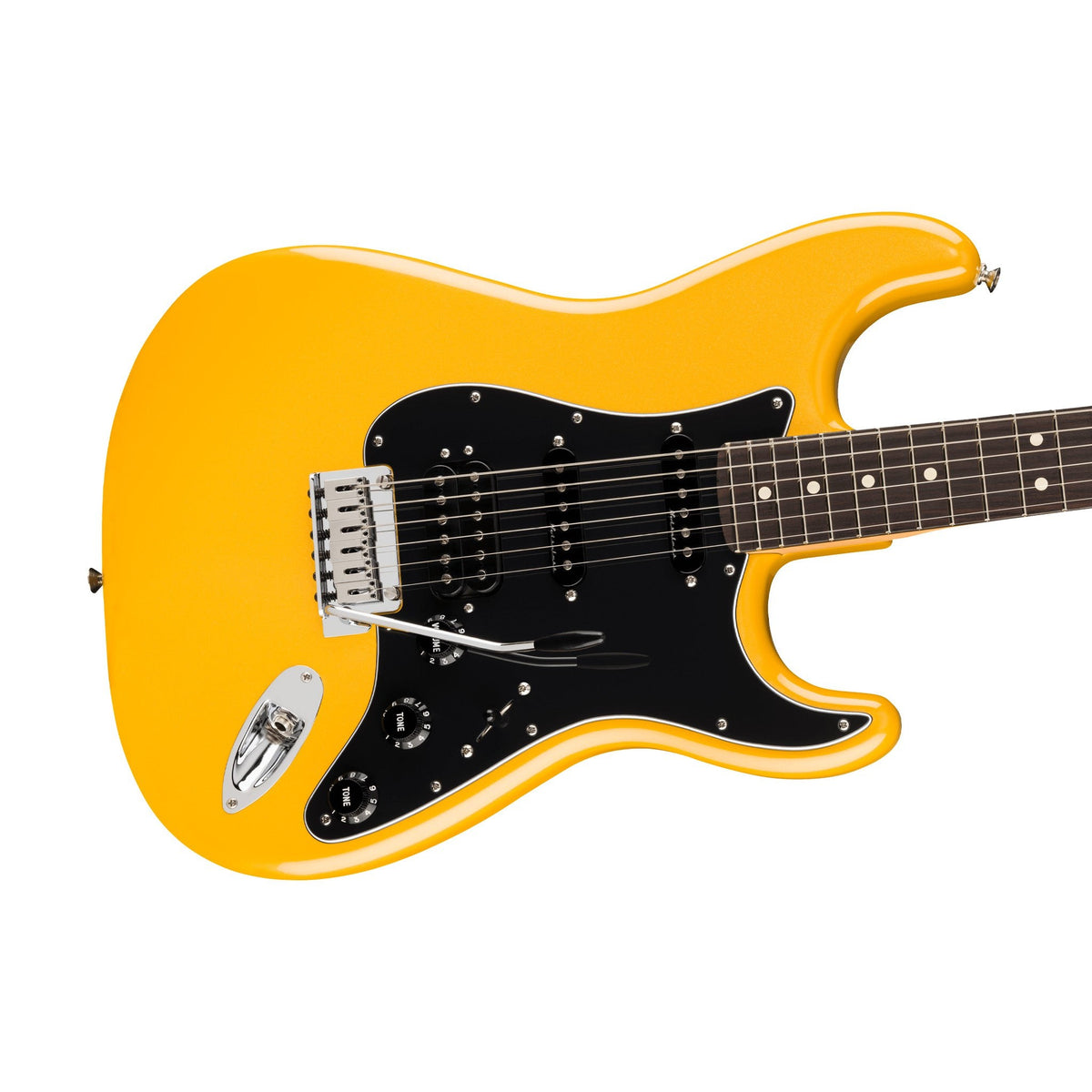 Đàn Guitar Điện Fender Player II Modified Stratocaster HSS màu Sunshine Yellow – góc nghiêng