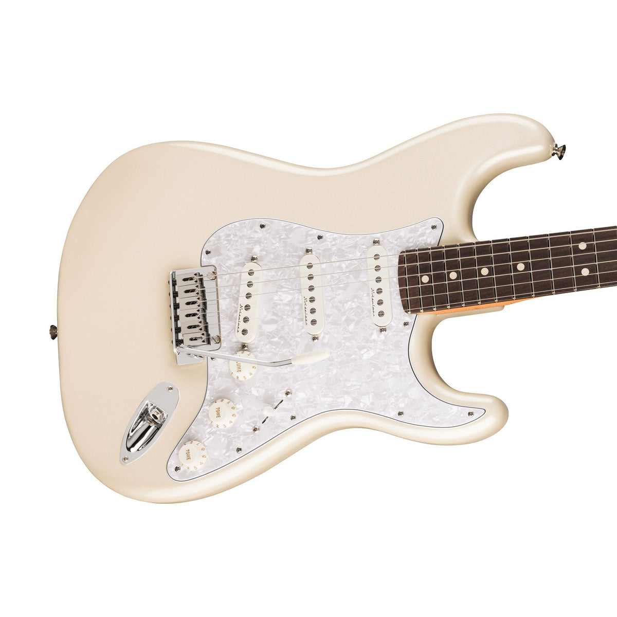 Đàn Guitar Điện Fender Player II Modified Stratocaster màu Olympic Pearl – góc nghiêng