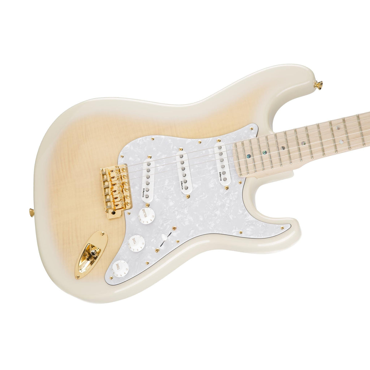 Đàn Guitar Điện Fender Richie Kotzen Stratocaster màu Transparent White Burst – góc nghiêng