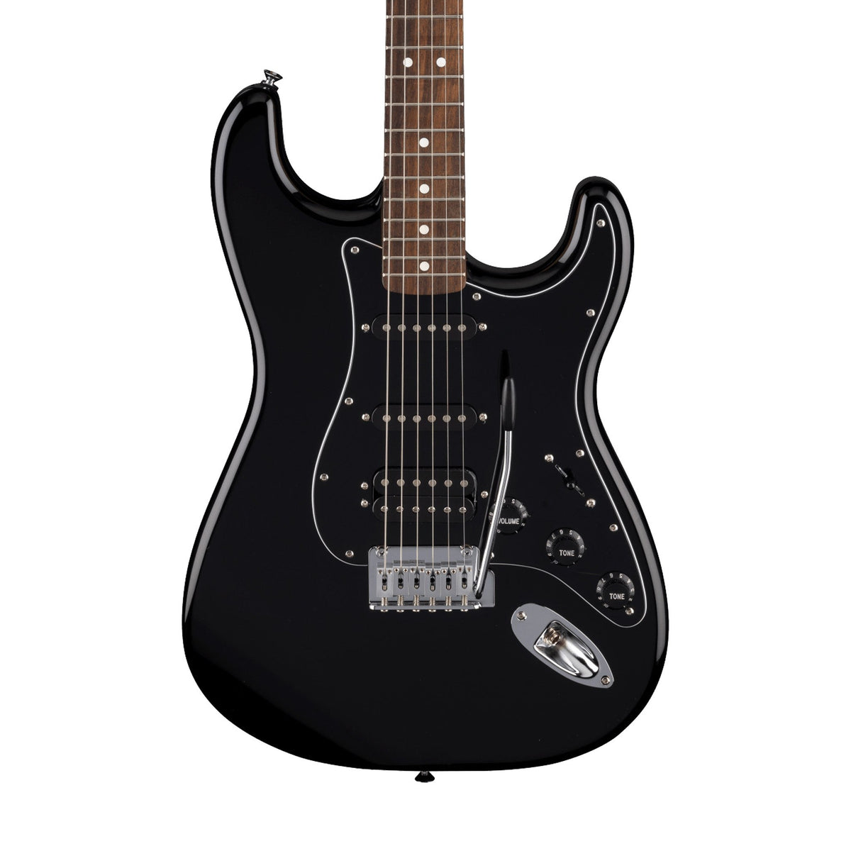 Đàn Guitar Điện Fender Standard Stratocaster HSS màu Black – thân đàn mặt trước