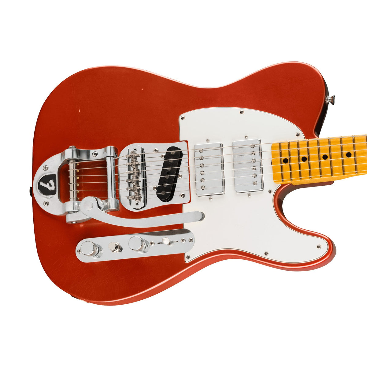 Đàn Guitar Điện Fender Stories Collection Mike Campbell Red Dog Telecaster màu Red Dog Red – góc nghiêng