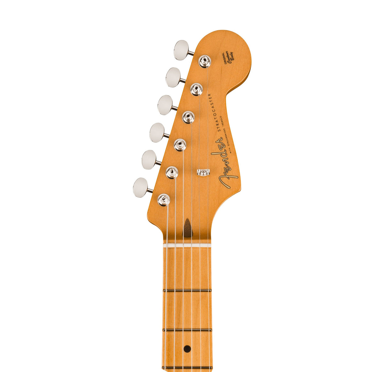 Đàn Guitar Điện Fender Vintera III Late '50s Stratocaster màu Aztec Gold – đầu đàn mặt trước