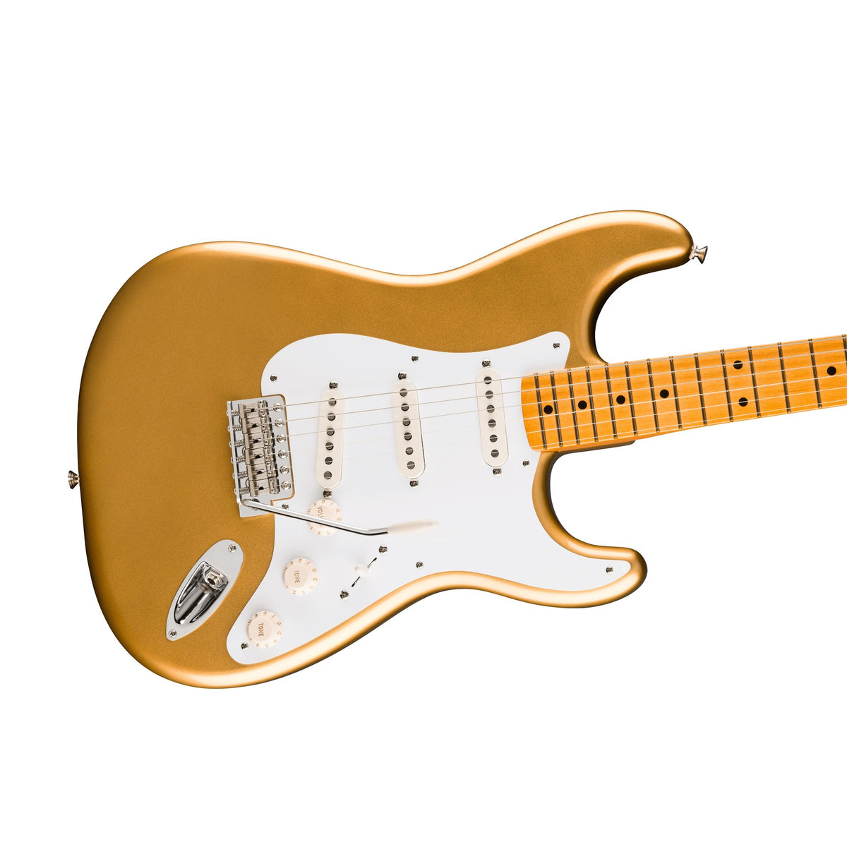 Đàn Guitar Điện Fender Vintera III Late '50s Stratocaster màu Aztec Gold – góc nghiêng